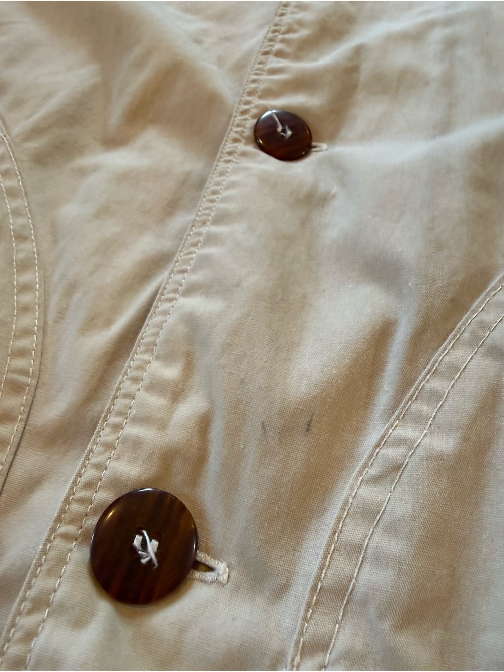 Vtg J. Crew Oarsman Corduroy Collar Barn Jacket Chore Coat Field Men’s Sz M Tan - Picture 12 of 16